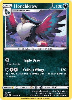 Honchkrow 107, Silver Tempest