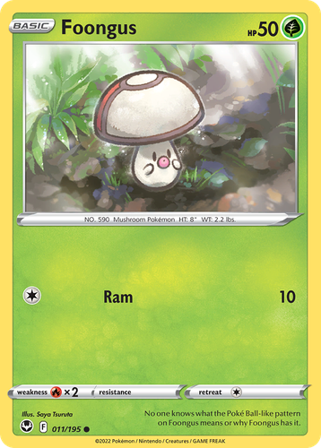 Foongus Pokémon TCG card art