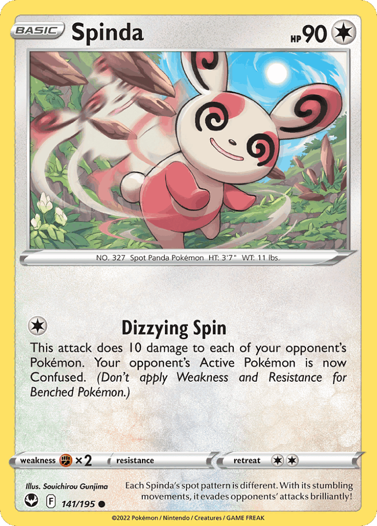 Spinda #141 from Silver Tempest - Common - Illustrated by Souichirou Gunjima