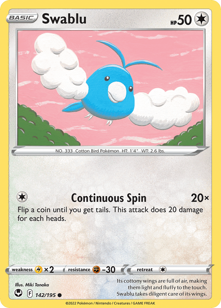 Swablu #142 from Silver Tempest - Common - Illustrated by Miki Tanaka