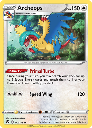 Archeops #147 from Silver Tempest - Rare Holo - Illustrated by Masakazu Fukuda