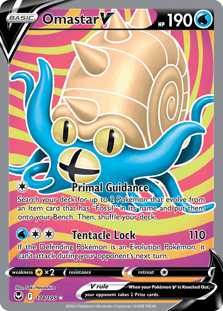 Omastar V #174 from Silver Tempest - Rare Ultra - Illustrated by Saki Hayashiro