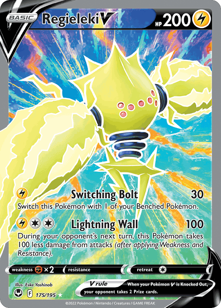 Regieleki V #175 from Silver Tempest - Rare Ultra - Illustrated by Eske Yoshinob
