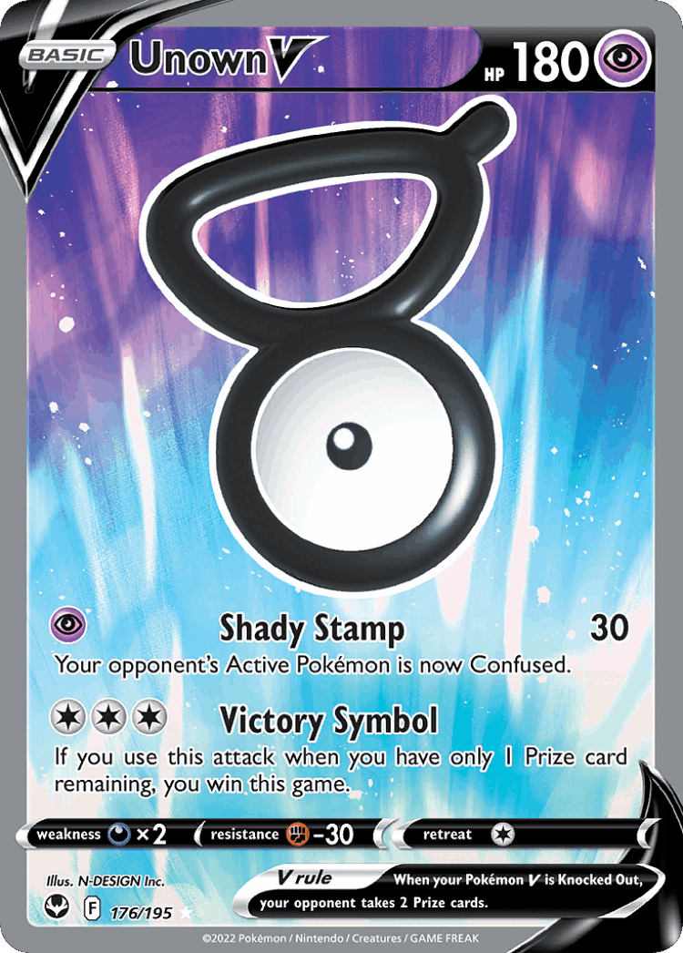 Unown V #176 from Silver Tempest - Rare Ultra - Illustrated by N-DESIGN Inc.