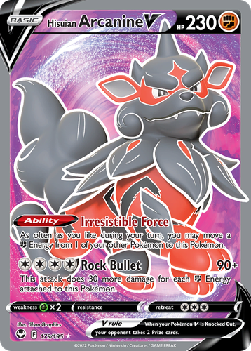 Hisuian Arcanine V 179, Silver Tempest