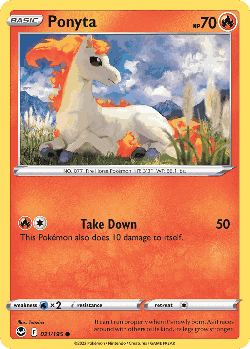 Ponyta Pokémon TCG card art