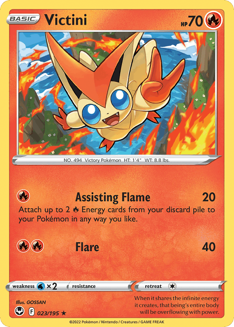 Victini #23 from Silver Tempest - Rare - Illustrated by GOSSAN