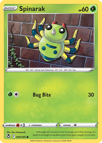 Spinarak Pokémon TCG card art