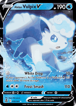 Alolan Vulpix V 33, Silver Tempest