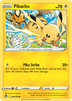 Pikachu card art