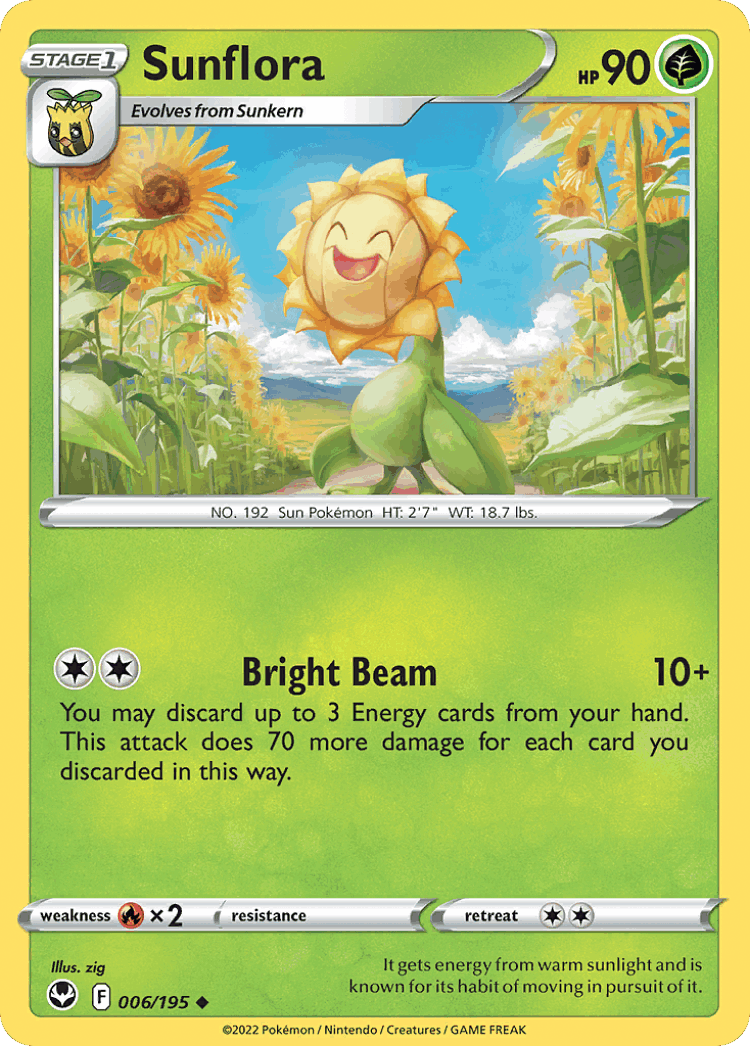 Sunflora #6 from Silver Tempest - Uncommon - Illustrated by zig