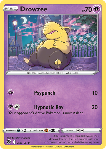 Drowzee #60 from Silver Tempest - Common - Illustrated by Souichirou Gunjima