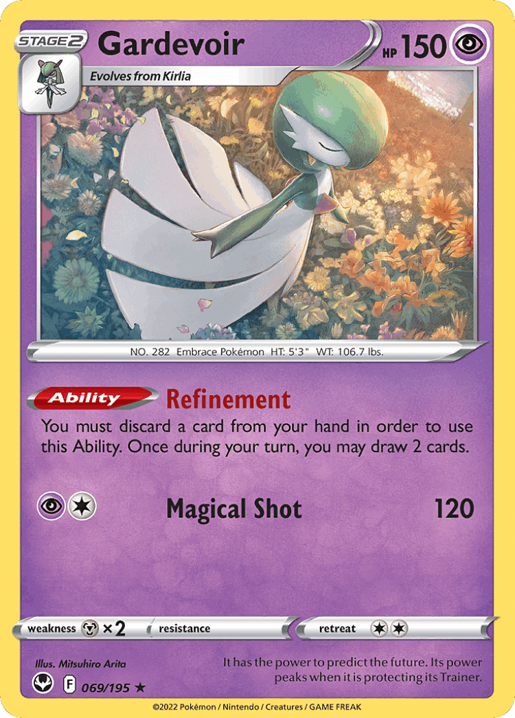 Gardevoir #69 from Silver Tempest - Rare - Illustrated by Mitsuhiro Arita