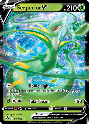 Serperior V #7 from Silver Tempest - Rare Holo V - Illustrated by Ayaka Yoshida