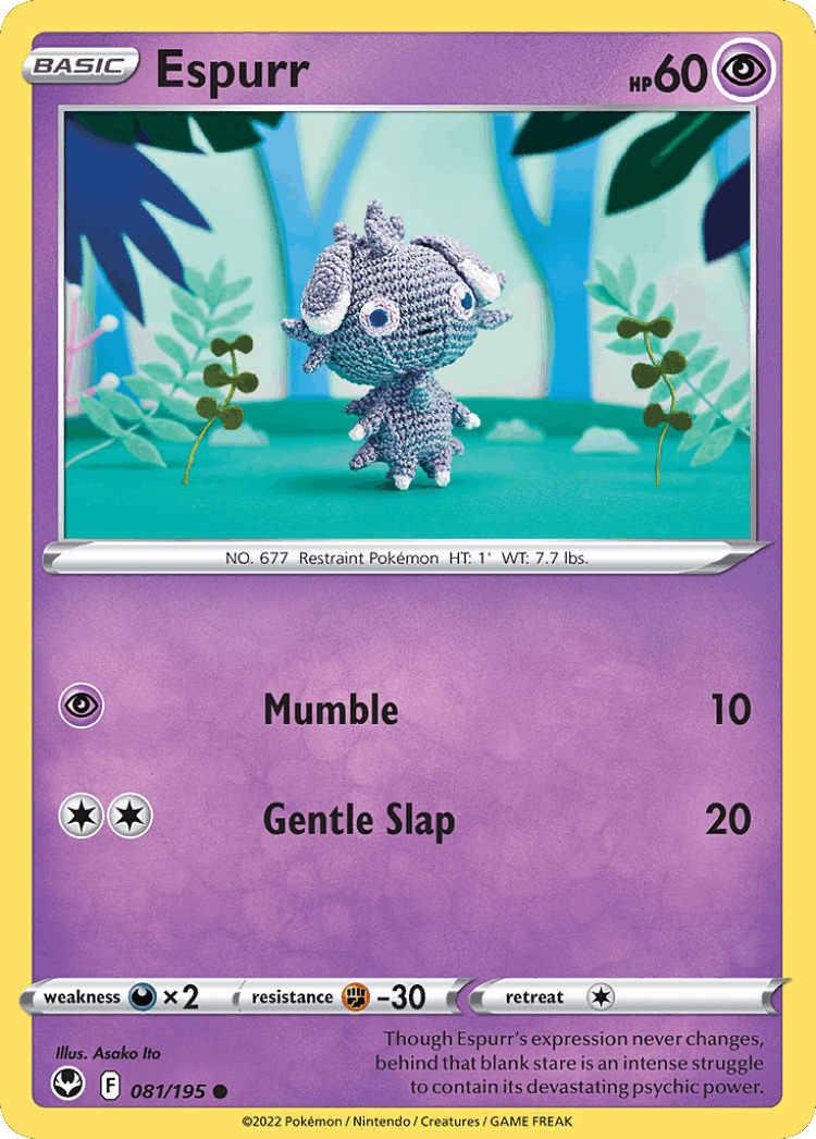 Espurr #81 from Silver Tempest - Common - Illustrated by Asako Ito