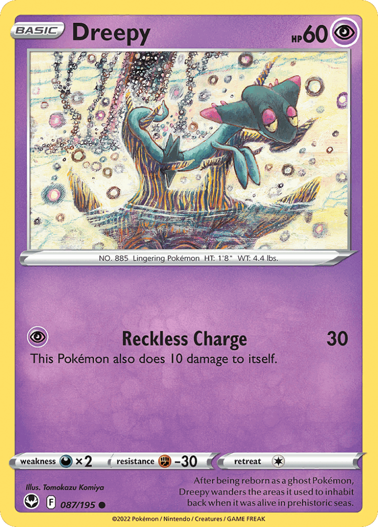 Dreepy #87 from Silver Tempest - Common - Illustrated by Tomokazu Komiya