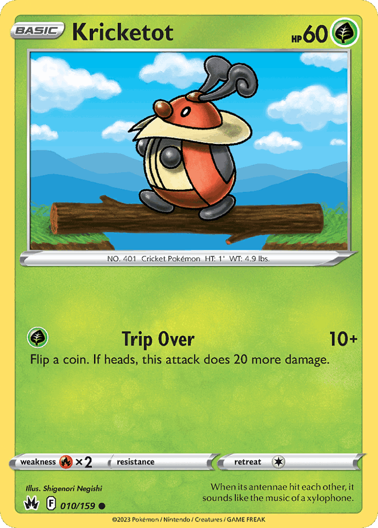 Kricketot #10 from Crown Zenith - Common - Illustrated by Shigenori Negishi