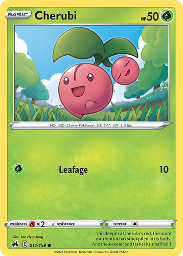 Cherubi Pokémon TCG card art