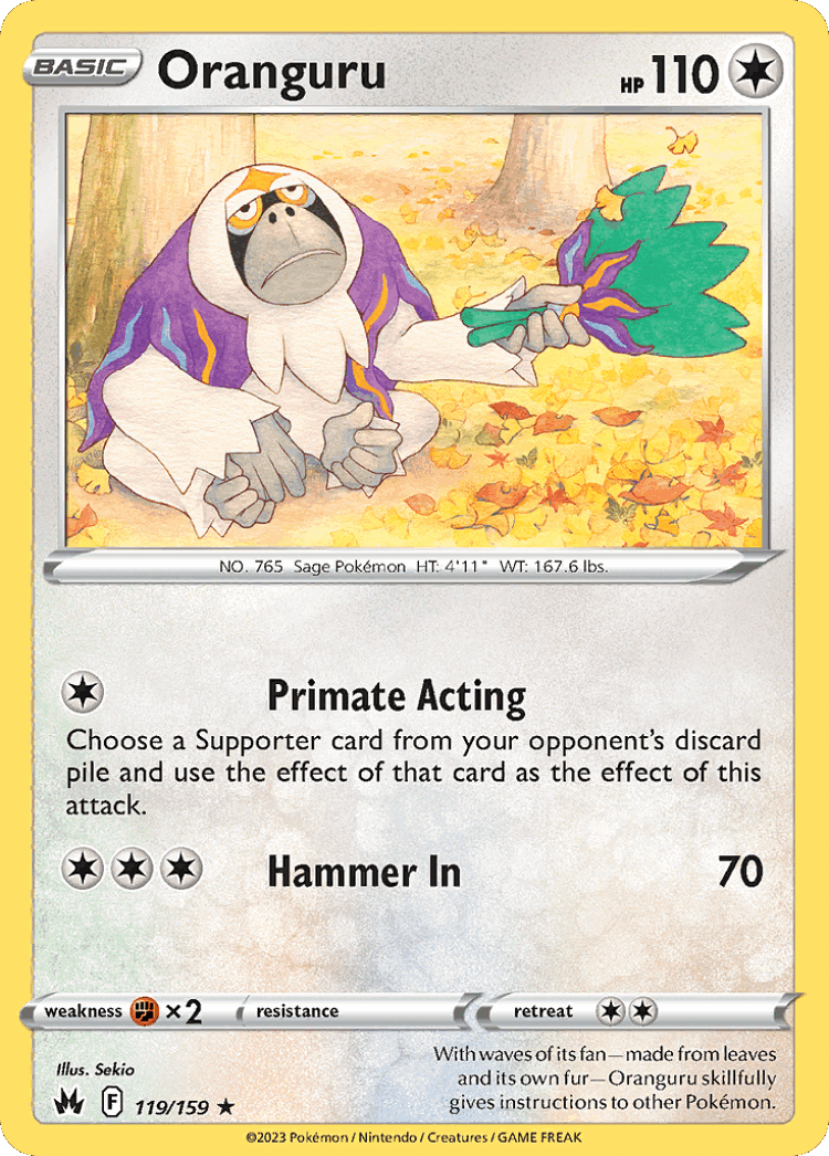 Oranguru #119 from Crown Zenith - Rare - Illustrated by Sekio
