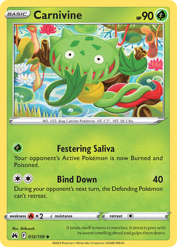 Carnivine Pokémon TCG card art