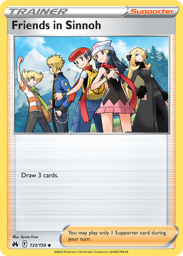 Friends in Sinnoh #131 from Crown Zenith - Uncommon - Illustrated by Ryuta Fuse