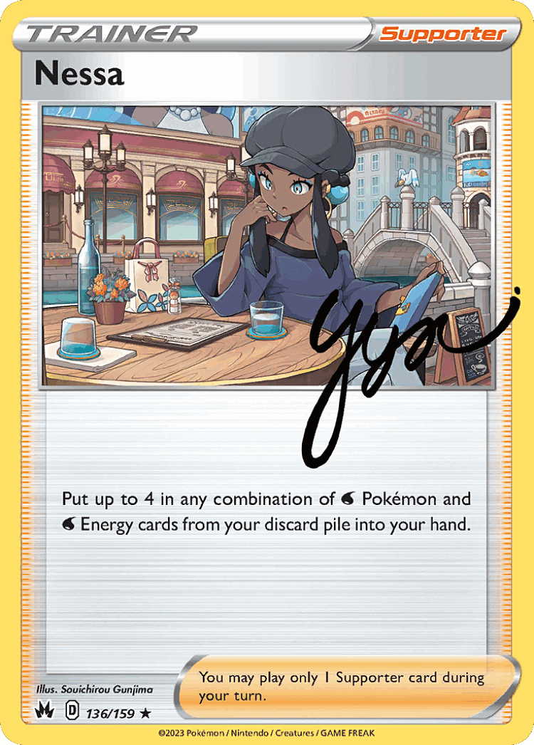 Nessa #136 from Crown Zenith - Rare Holo - Illustrated by Souichirou Gunjima