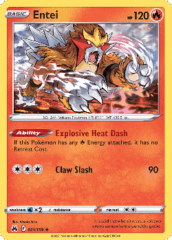 Entei Pokémon TCG card art
