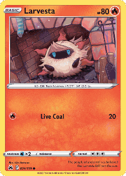 Larvesta Pokémon TCG card art