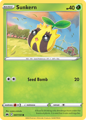 Sunkern Pokémon TCG card art