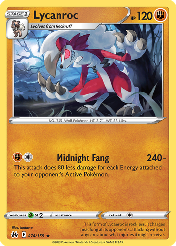 Lycanroc 74, Crown Zenith