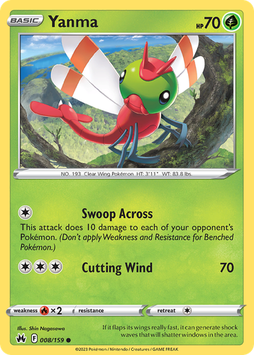 Yanma Pokémon TCG card art