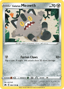 Galarian Meowth 84, Crown Zenith