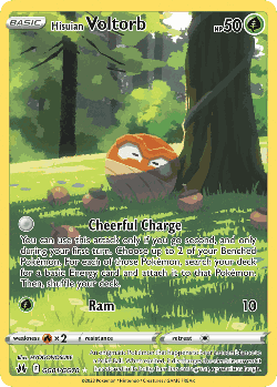 Hisuian Voltorb Pokémon TCG card art