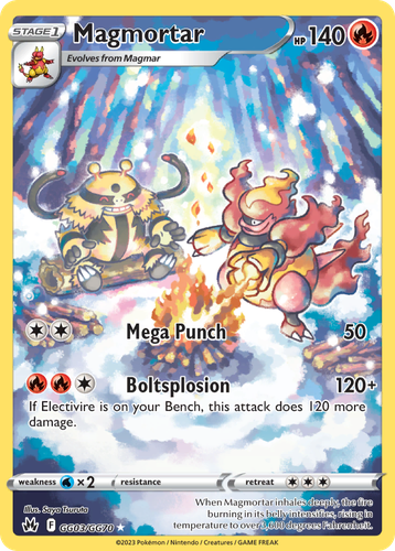 Magmortar #3 from Crown Zenith Galarian Gallery - Trainer Gallery Rare Holo - Illustrated by Saya Tsuruta