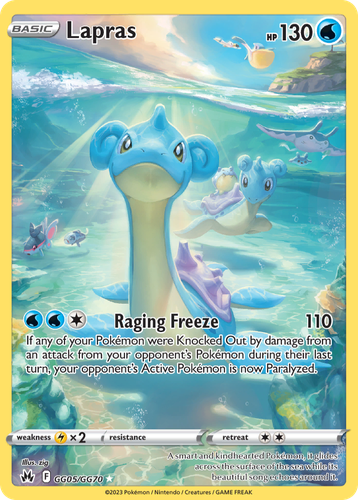 Lapras #5 from Crown Zenith Galarian Gallery - Trainer Gallery Rare Holo - Illustrated by zig