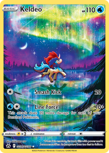 Keldeo #7 from Crown Zenith Galarian Gallery - Trainer Gallery Rare Holo - Illustrated by KEIICHIRO ITO