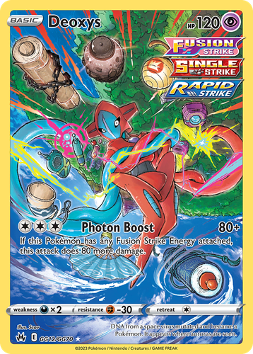 Deoxys #12 from Crown Zenith Galarian Gallery - Trainer Gallery Rare Holo - Illustrated by Scav