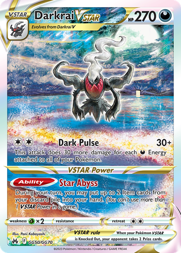 Darkrai VSTAR 50, Crown Zenith Galarian Gallery
