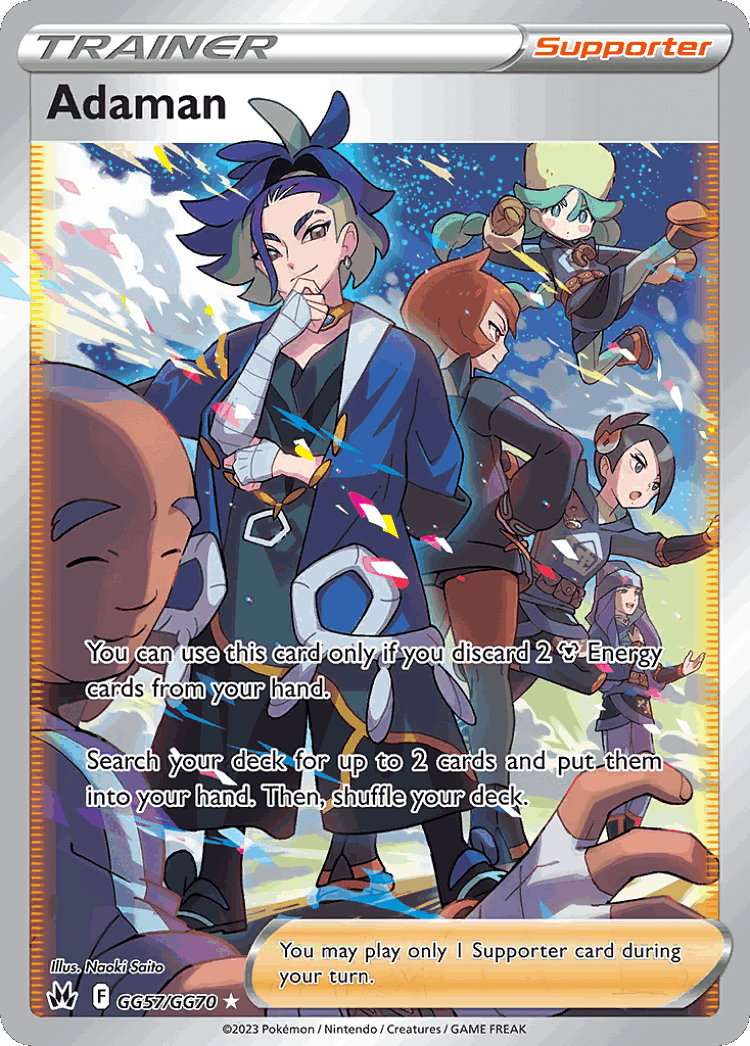 Adaman #57 from Crown Zenith Galarian Gallery - Rare Ultra - Illustrated by Naoki Saito