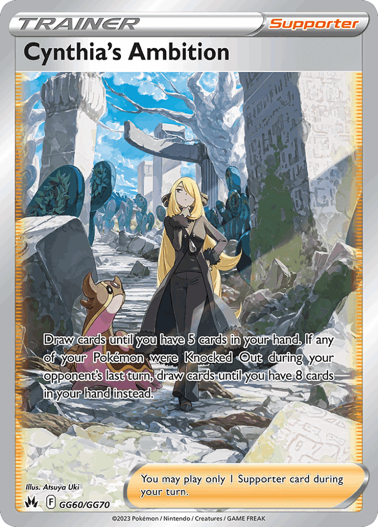 Cynthia's Ambition #60 from Crown Zenith Galarian Gallery - Rare Ultra - Illustrated by Atsuya Uki