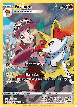 Braixen Pokémon TCG card art
