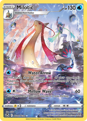 Milotic #2 from Silver Tempest Trainer Gallery - Trainer Gallery Rare Holo - Illustrated by chibi