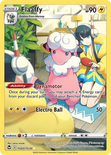 Flaaffy #3 from Silver Tempest Trainer Gallery - Trainer Gallery Rare Holo - Illustrated by saino misaki