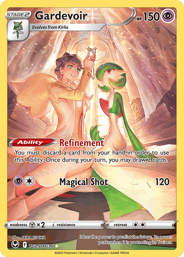 Gardevoir #5 from Silver Tempest Trainer Gallery - Trainer Gallery Rare Holo - Illustrated by AKIRA EGAWA