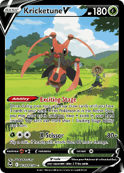 Kricketune V Pokémon TCG card art