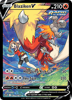 Blaziken V Pokémon TCG card art