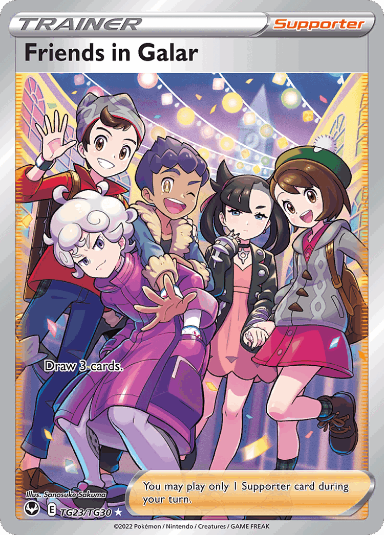 Friends in Galar #23 from Silver Tempest Trainer Gallery - Rare Ultra - Illustrated by Sanosuke Sakuma