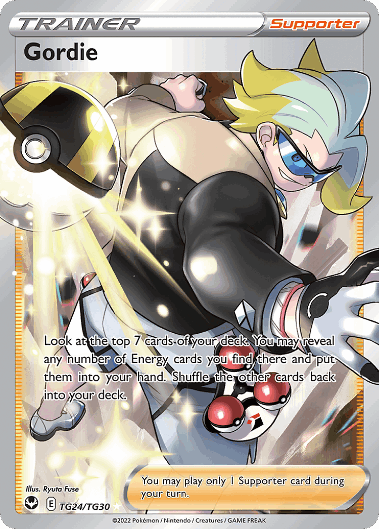 Gordie #24 from Silver Tempest Trainer Gallery - Rare Ultra - Illustrated by Ryuta Fuse