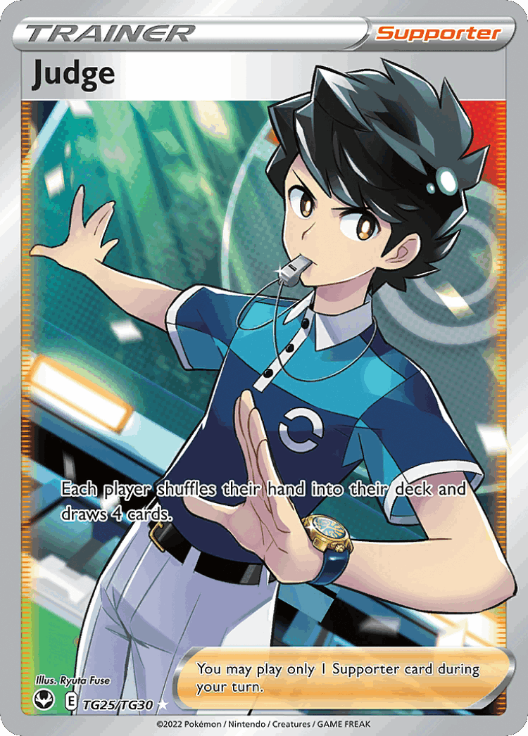 Judge #25 from Silver Tempest Trainer Gallery - Rare Ultra - Illustrated by Ryuta Fuse