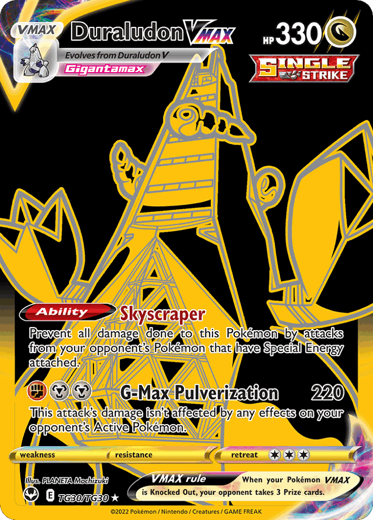 Duraludon VMAX #30 from Silver Tempest Trainer Gallery - Rare Secret - Illustrated by PLANETA Mochizuki